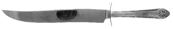 Lovely Lady (Silverplate, No Monos) Large Stainless Blade Roast Carving Knife