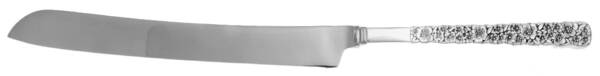 Love-Precious Flower (Silverplate, 1970) Wedding Cake Knife with Stainless Blade HC