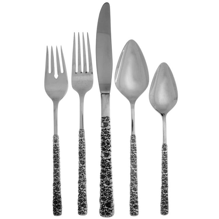 Love-Precious Flower (Silverplate, 1970) 5 Piece Place Setting