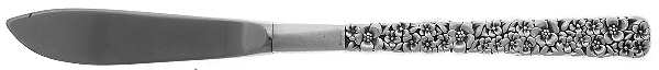 Love-Precious Flower (Silverplate, 1970) Modern Hollow Butter Spreader (Stainless)