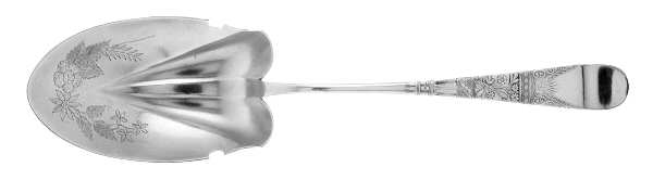 Lorne (Silverplate) Salad Serving Spoon, Bright Cut Solid Piece