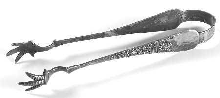 Lorne (Silverplate) Large Ice Serving Tongs with Claw Tips