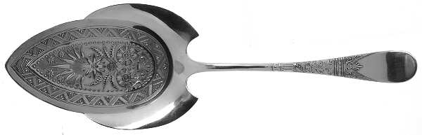 Lorne (Silverplate) Large Solid Bright Cut Pie Knife