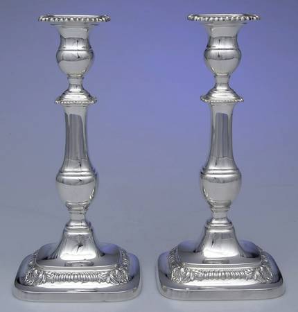 Lord Robert (Sterling, Holloware) Pair of 10" Weighted Candlesticks