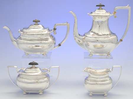 Lord Robert (Sterling, Holloware) 4 Piece Tea Set (SCP, STP, SCR, SSU)