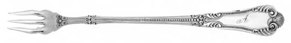 Lotus (Silverplate, 1895) Monogram Cocktail/Seafood Fork