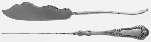 Lotus (Silverplate, 1895) Flat Twisted Handle Master Butter Knife
