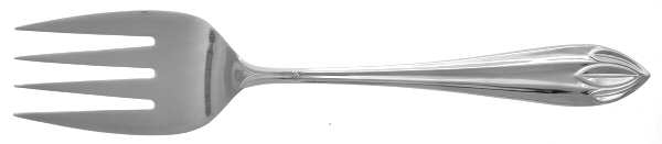 Lotus (Silverplate, 1993) Medium Solid Cold Meat Serving Fork
