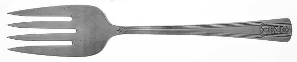 Louisiane (Silverplate) Medium Solid Cold Meat Serving Fork