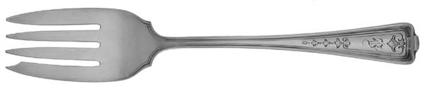 Louvain (Silverplate) Medium Solid Cold Meat Serving Fork
