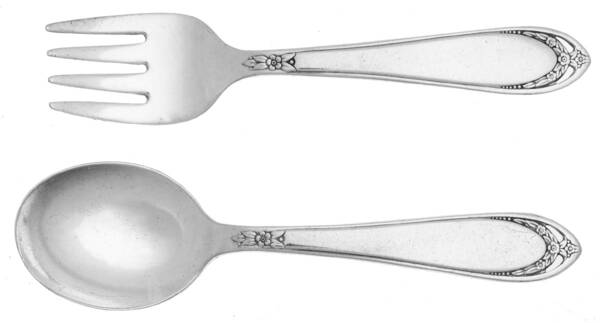 Lovelace (Silverplate) 2 Pc Baby Set (BF, BS)