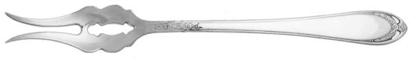 Lovelace (Silverplate) Butter Pick with Two Tines and Pierced Bowl HC