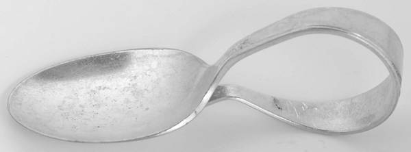 Lovelace (Silverplate) Curved Handle Baby Spoon