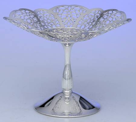 Lovelace (Silverplate, Hollowware) Round Compote (Height X Width)