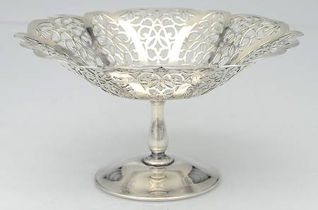 Lovelace (Silverplate, Hollowware) Round Compote (Height X Width)