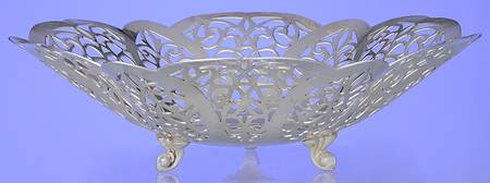 Lovelace (Silverplate, Hollowware) Plated Footed Bon Bon Bowl