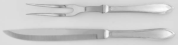 Lufberry (Silverplate, 1915) Small Stainless Blade 2-Piece Steak Carving Set