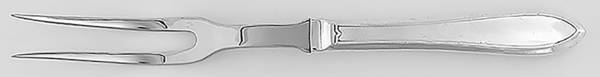 Lufberry (Silverplate, 1915) Small Steak Carving Fork with Stainless Prongs