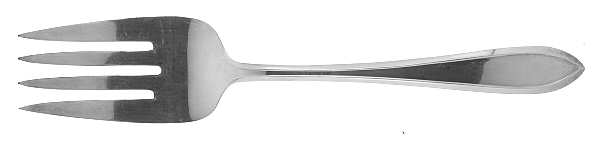 Lufberry (Silverplate, 1915) Medium Solid Cold Meat Serving Fork