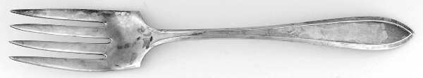 Lufberry (Silverplate, 1915) Medium Solid Cold Meat Serving Fork