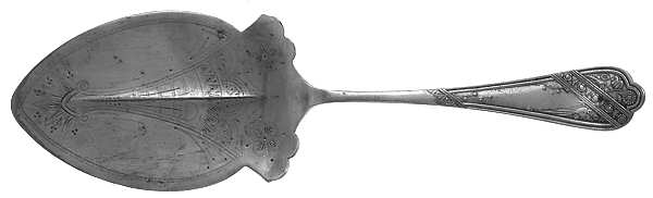 Lyonnaise (Silverplate, 1879) Large Solid Bright Cut Pie Knife