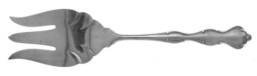 Mademoiselle (Sterling, 1964, No Monograms) Large Solid Cold Meat Serving Fork by International Silver