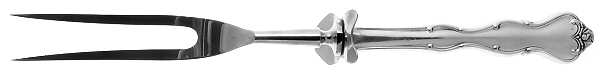 Mademoiselle (Sterling, 1964, No Monograms) Large Stainless-Prong Roast Carving Fork