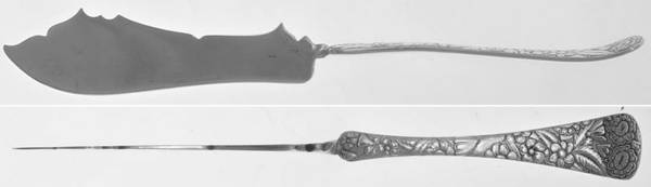 Magnolia (Silverplate, 1891) Flat Twisted Handle Master Butter Knife