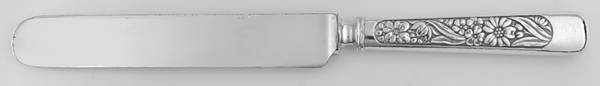 Magnolia (Silverplate, 1891) Old French Hollow Knife with Bolster