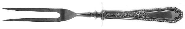 Maintenon (Sterling, 1933) Small Steak Carving Fork with Stainless Prongs