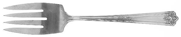 Majestic (Silverplate-1928) Medium Solid Cold Meat Serving Fork