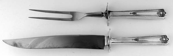 Majestic (Silverplate-1928) Small Stainless Blade 2-Piece Steak Carving Set