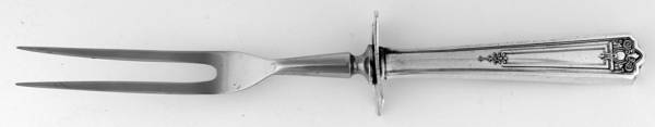 Majestic (Silverplate-1928) Small Steak Carving Fork with Stainless Prongs