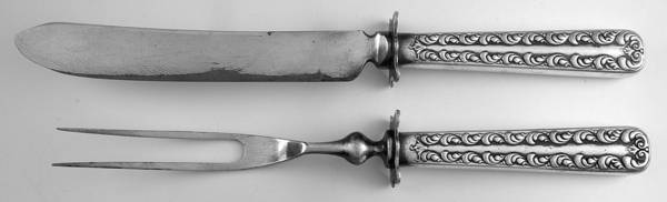 Majestic (Silverplate, 1893) 2-Pc Individual Bird Carving Set w/Silverplate Bld
