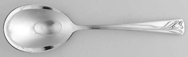 Magic Lily (Silverplate) Solid Smooth Casserole Spoon