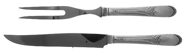 Mary Lou-Devonshire (Silverplate, 1938) Small Stainless Blade 2-Piece Steak Carving Set