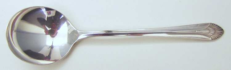Manhattan (Silverplate, 1951) Round Bowl Soup Spoon (Gumbo) by International Silver