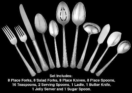 May Queen (Silverplate, 1951) 54 Piece Set