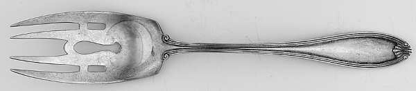 Margaret-New (Sterling, 1912) Medium Solid Cold Meat Serving Fork