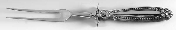 Marina (Silverplate, 1896) Small Steak Carving Fork with Stainless Prongs