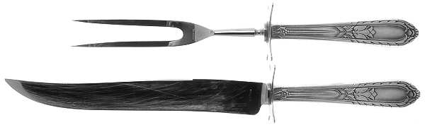 Masterpiece (Silverplate, 1932) Large 2-Piece Roast Carving Set w/Stainless Blade