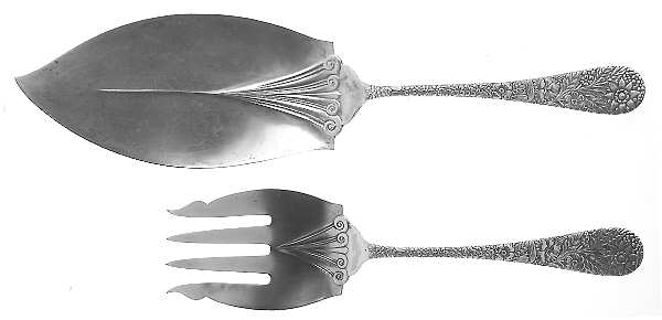 Mayflower (Silverplate, 1902) 2 Piece Large Solid Fish Serving Set