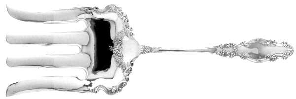 Melrose (Silverplate, 1898) Large Solid Asparagus Serving Fork
