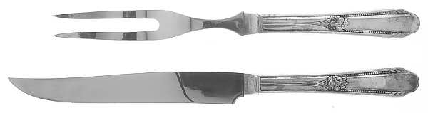Memory-Hiawatha (Silverplate, 1937) Small Stainless Blade 2-Piece Steak Carving Set