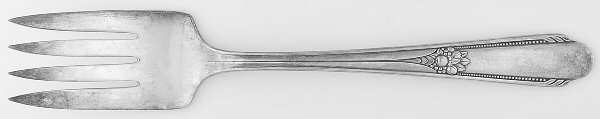 Memory-Hiawatha (Silverplate, 1937) Medium Solid Cold Meat Serving Fork by International Silver