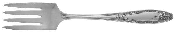 Merrill (Silverplate, 1930) Medium Solid Cold Meat Serving Fork