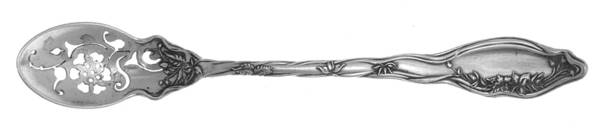 Mille Fleurs (Sterling, 1904) Pierced Bowl Short Handle Olive Spoon