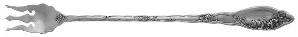 Mille Fleurs (Sterling, 1904) Long Handle Pickle/Olive Fork