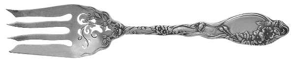 Mille Fleurs (Sterling, 1904) Medium Solid Cold Meat Serving Fork