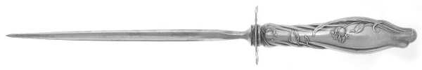 Mille Fleurs (Sterling, 1904) Large Roast Steel Rod Knife Sharpener